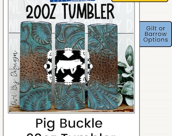 Pig 20oz Tumbler | Gilt or Barrow Tumbler | Personalized Livestock Tumbler | Show Pig Gift | Western Sublimated Cup | Stock Show Gift