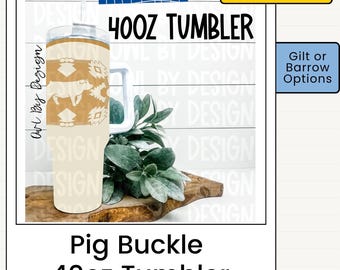 Pig 40oz Tumbler | Gilt or Barrow Tumbler | Personalized Livestock Tumbler | Show Pig Gift | Western Tumbler | Stock Show Cup
