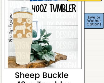 Sheep 40oz Tumbler | Ewe or Wether Tumbler | Personalized Livestock Tumbler | Show Lamb Gift | Western Tumbler | Stock Show Cup