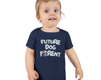 Zukünftiger Hund Eltern Kleinkind-T-Shirt, Tier-Themen-T-Shirt, bequem und langlebig, trendiger Unisex-Stil