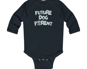 Future Dog Parent Infant Bodysuit, Animal-Themed Gift, Plastic Snaps, 100% Combed Cotton, Lightweight