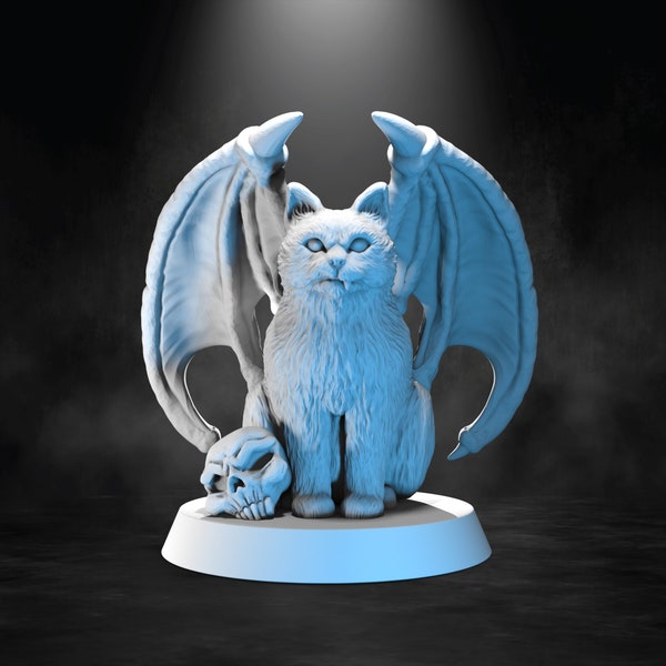 Devil Cat Figure, Cute Cat Model, Unique Kitty Decoration, High Quality Decor Model, Gift for Fans, STL File Digital Download for 3D Printer