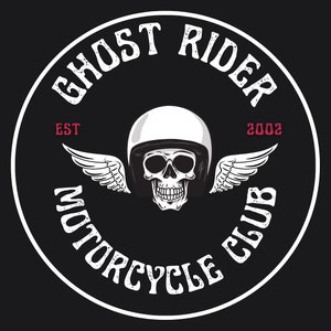 Ghost Rider Motorcycle Club Neil Peart Fan  Rush Band Sticker