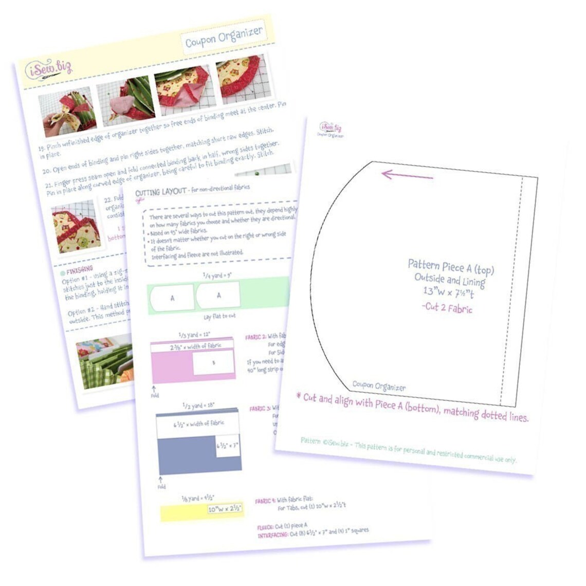 PDF SEWING PATTERN Coupon / Expense Organizer Etsy