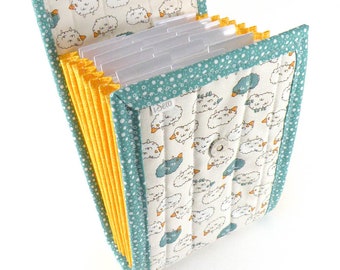 Circular Needle Case - Teal Sheep - Accordion Style Needle Holder Needle Wallet Circular Needle Organizer Organiser