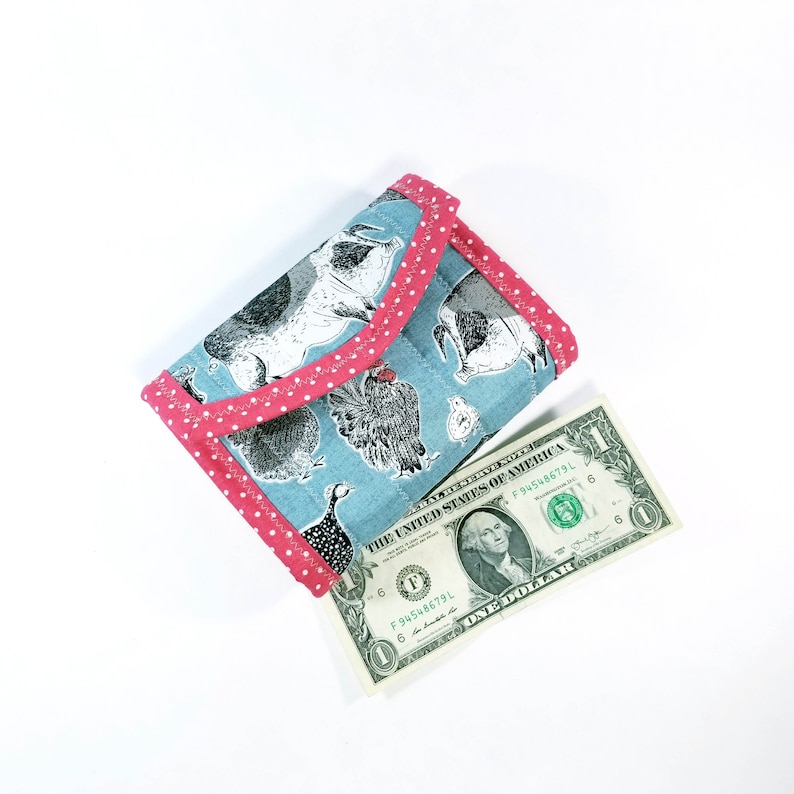 Farm Animal Drawings Mini Cash Coupon Expense Receipt Organizer Accordion Style Cash Budget Organizer Customizable Organiser Small