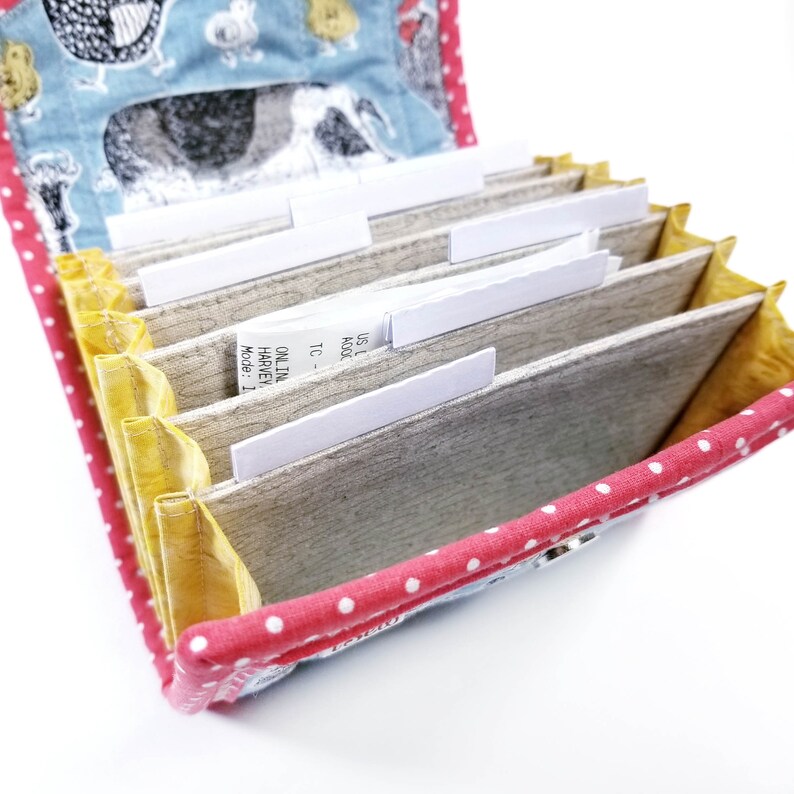 Farm Animal Drawings Mini Cash Coupon Expense Receipt Organizer Accordion Style Cash Budget Organizer Customizable Organiser Small