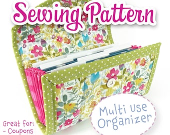 SEWING PATTERN - Accordion Style Organizer for Coupons Receipts Cash