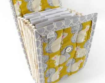 Circular Needle Case - Swirly Squirrel - Accordion Style Needle Holder Needle Wallet Circular Needle Organizer Organiser woodland