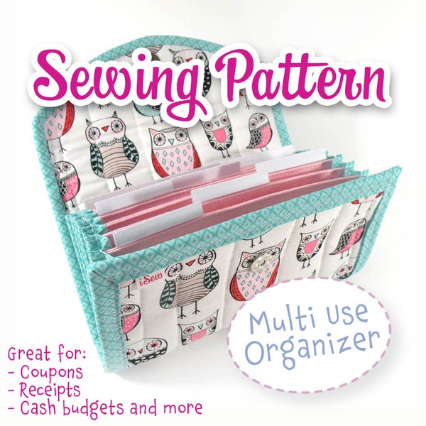 SEWING PATTERN - Accordion Style Organizer for Coupons Receipts Cash