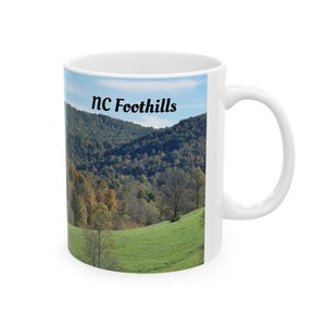 Ceramic Coffee Mug, 11oz, North Carolina, North Carolina Foothills Scene, Pastoral Scene