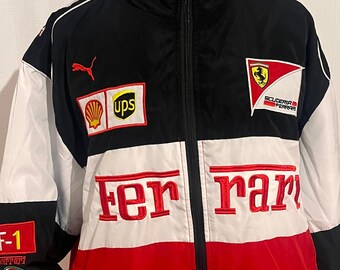 Veste de course Ferrari Formule 1, veste Ferrari F1, veste Ferrari, veste de course streetwear, veste unisexe Ferrari vintage, brodé