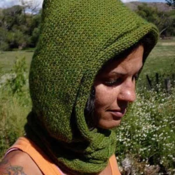 Morning Glory Hood/Cowl - knitting pattern - PDF file - not a finished item