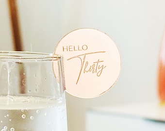 Personalized Drink Tags Acrylic Champagne Toppers Wine Charm Custom Drink Tags Wedding Drink Stirrers Wedding Seating Chart Acrylic Drink