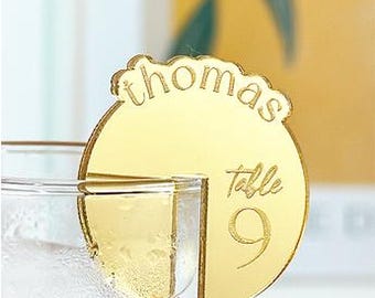 Personalized Drink Tags Acrylic Champagne Toppers Wine Charm Custom Drink Tags Wedding Drink Stirrers Wedding Seating Chart Acrylic Drink