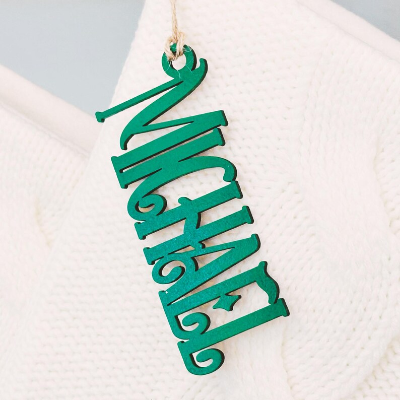 Stocking Name Tags Names for Stocking Acrylic Names Personalized