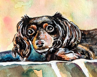 CUSTOM PET PORTRAIT, Gifts for Pet Lovers, Dog Portrait, Dog Painting, Custom Pet Portrait, animal lover, watercolor pet portraits