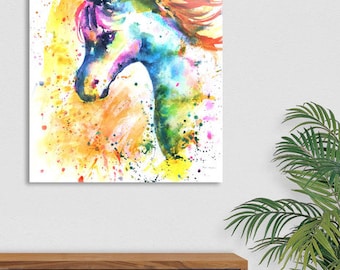 Unicorn canvas unicorn art unicorn gifts unicorn decor  unicorn wall canvas ready to hang nursery  kids room kids room decor  shower gift