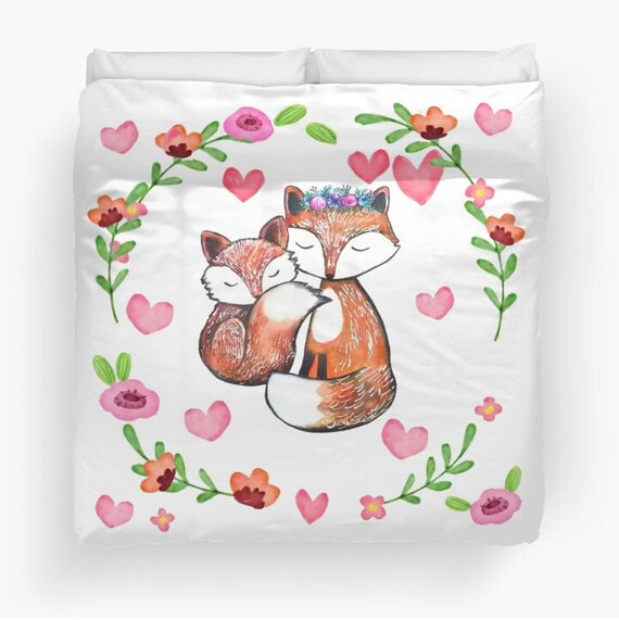 Housse De Couette Renard Cute Kawaii Literie Pour Les Enfants Etsy Housse De Couette Renard Cute Kawaii Literie Pour Les Enfants Etsy
