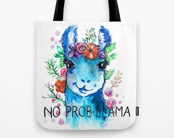 No probllama tote bag Totes llama peru alpaca llama bag llama accessories alpaca art alpaca drawing girlfriend gift gift for best friend