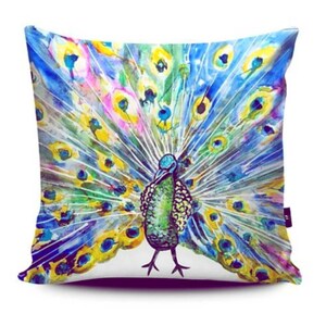 Peacock throw pillow peacock throw cushion Decorative Throw Pillow Cover Cushion Case Designer Pillow Case Birthday Gift Idea For Him & Her