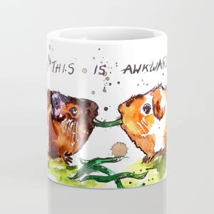 Taza de conejillo de indias Bueno esto es incómodo cobaya regalos cobaya regalos Guinea Pig Cup lindo guineaco taza de café lindo conejillo de indias regalos Guinea
