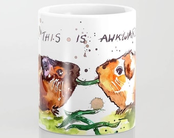 Guinea pig mug Well this is Awkward guinea pig gifts Guinea Pig Gifts Guinea Pig Cup Cute Guinea Pig Coffee Mug Cute Guinea Pig Gifts Guinea