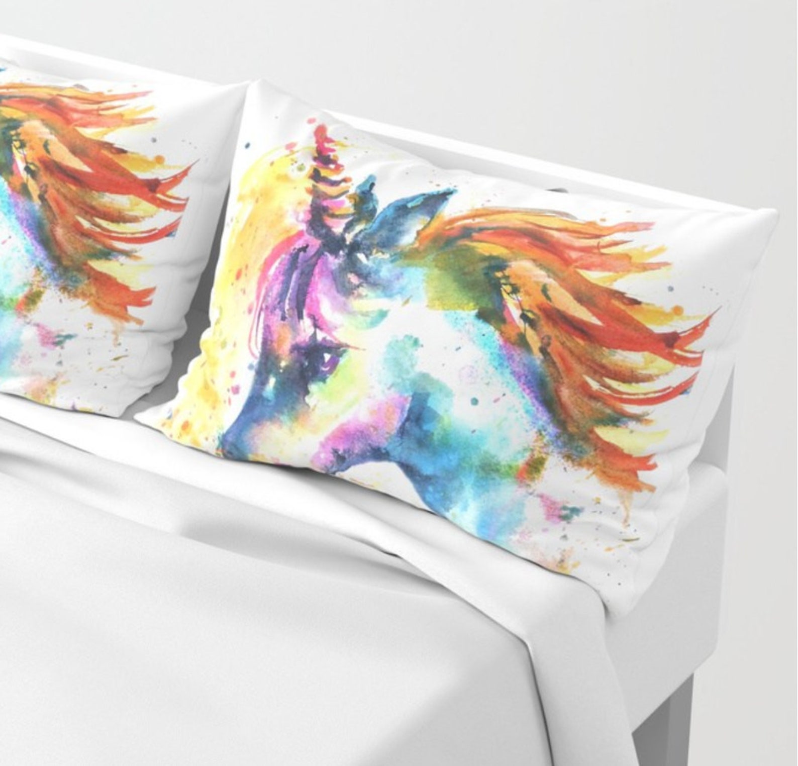 Cute Unicorn Pillow Sham Unicorn Bedding Unicorn Pillow Kawaii Etsy