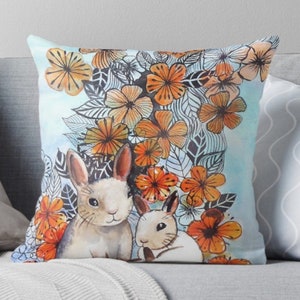 Bunny pillow bunnies pillow gifts for girls animal pillow gift for best friend easter decor bunny pillow rabbit pillow spring gift for mom
