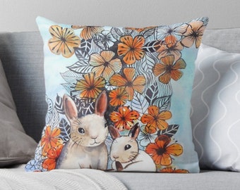 Bunny pillow bunnies pillow gifts for girls animal pillow gift for best friend easter decor bunny pillow rabbit pillow spring gift for mom