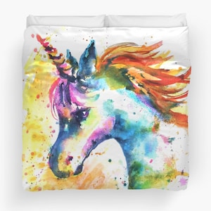 Unicorn duvet cover comforter Unicorn bedding twin  Unicorn bedding queen unicorn bedroom Girls Room Kids Room Unicorn bedding set