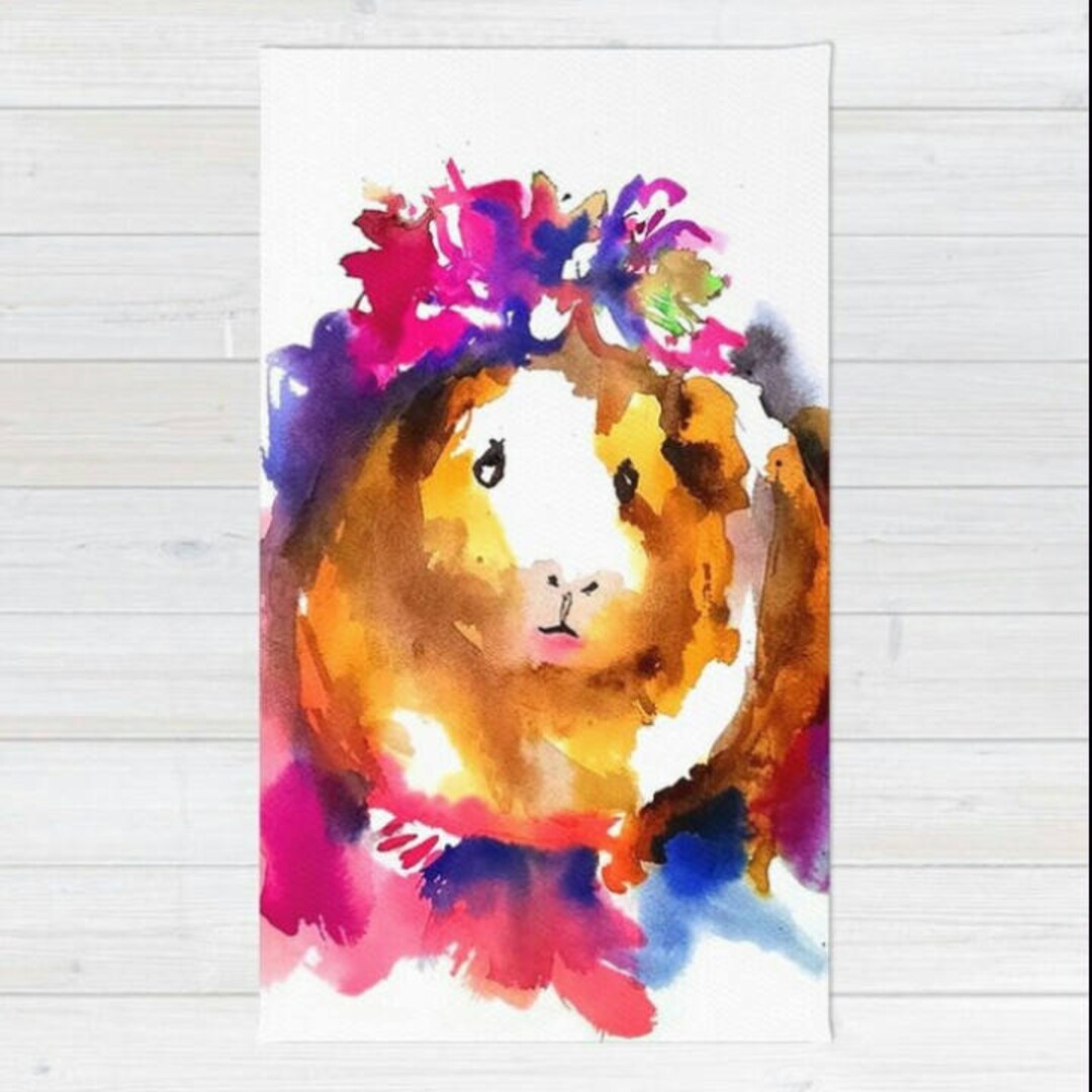 Girls Room Area Rug 2x3 Rug Guinea Pig Kids Room Rug Pink 4x6 Area Rug