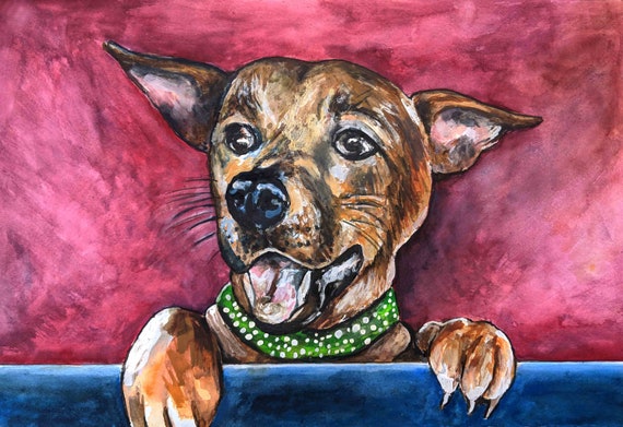 Pet portrait watercolor custom pet portrait from photo pet memorial art cat memorial gift Watercolor Custom Cat Portrait from Photo