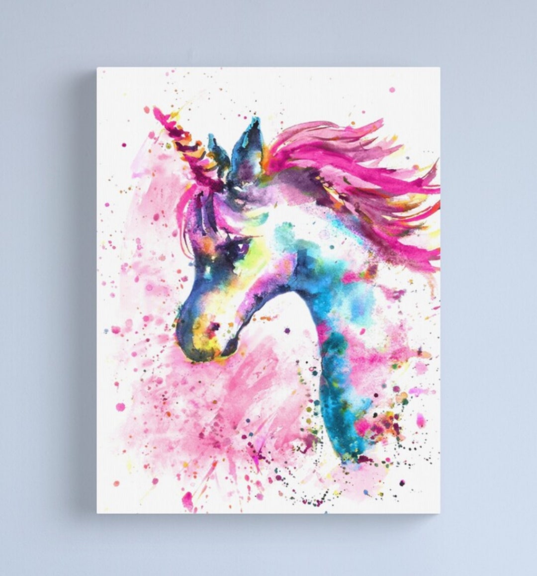 pink-unicorn-canvas-art-unicorn-gifts-unicorn-decor-unicorn-wall-canvas