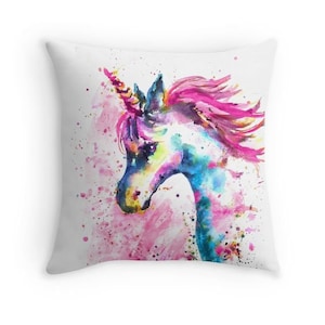 Pink Unicorn Pillow Unicorn Nursery Decor Unicorn Birthday Gift Unicorn Gift Unicorn Lover Unicorn Cute Pillow Girls Gift Girls Room Pillow