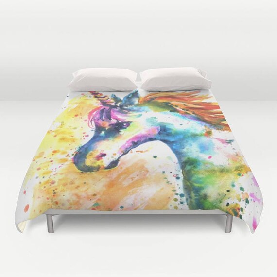 Unicorn Duvet Cover Comforter Unicorn Bedding Twin Unicorn Etsy