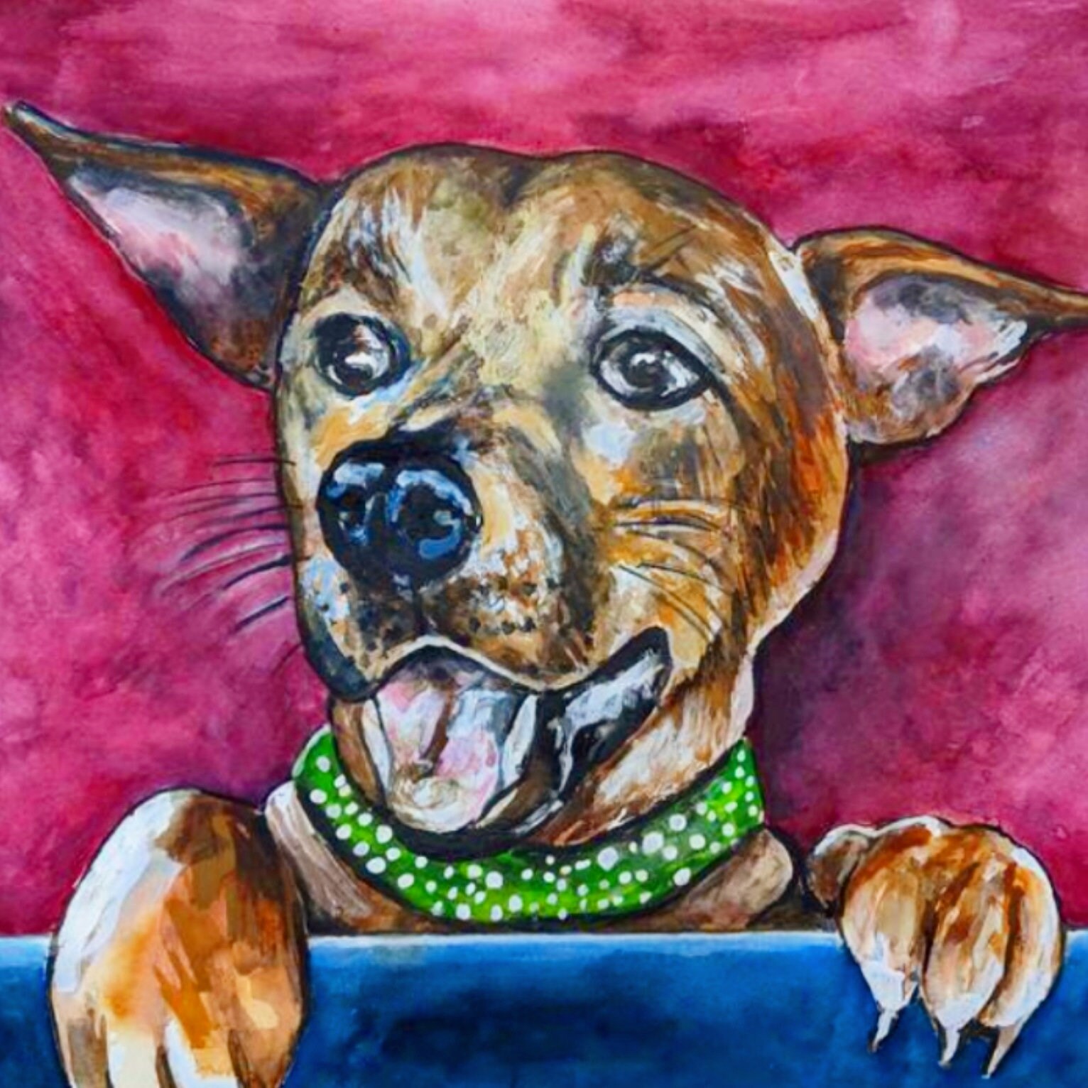 Custom Dog Portrait Custom Dog Painting Custom Pet Portrait Watercolor ...