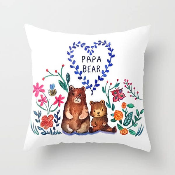 Papa Bär Kissen Geschenk für Papa Vater tagesgeschenk Opa Pillow Dad Kissen Daddy Kissen niedlich für stilvolle Vatertagsgeschenk Sofa Kissen