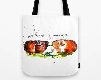 Guinea Pig Bag Guinea Pig Tote Guinea Pig Gifts Cute Guinea Pig Gift Guinea Pig Purse Cute Guinea Pig Bag Guinea Pig Design Best friend gift