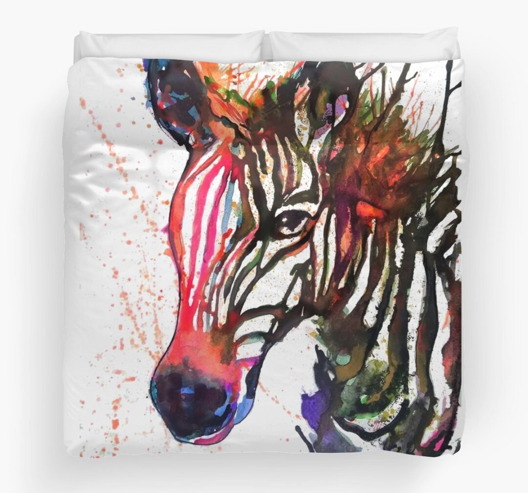 Zebra Bedding Set Zebra Black and White Duvet Cover Twin Zebra