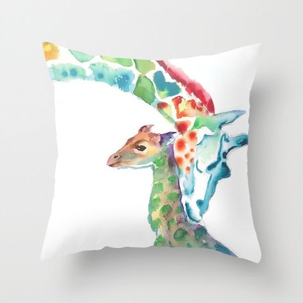 Giraffe Pillow Giraffe Gift Nursery kids room pillow dorm room pillows home decor Giraffe Gift Giraffe Baby Art Giraffe Baby Gift Cushion