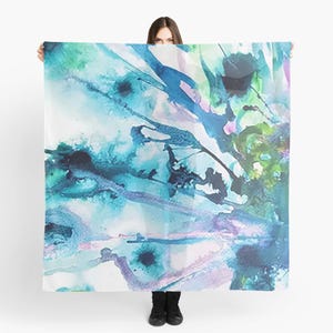 Peacock Scarf Blue decorative scarf gift for girlfriend bridesmaid gift Mother&#39;s Day Gift wedding gift Birthday Gift Fashion Accessories