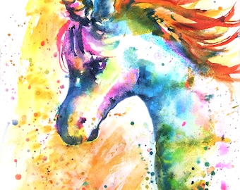 Unicorn painting print unicorn art unicorn gifts unicorn decor  unicorn wall print unicorn nursery  kids room kids room decor  shower gift