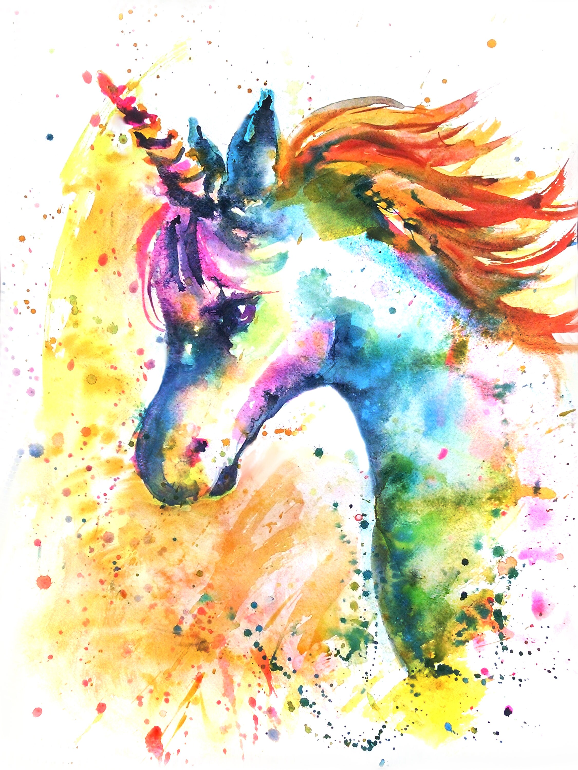 Einhorn Gemälde Einhorn Kunst Einhorn Geschenke Einhorn Dekor Einhorn