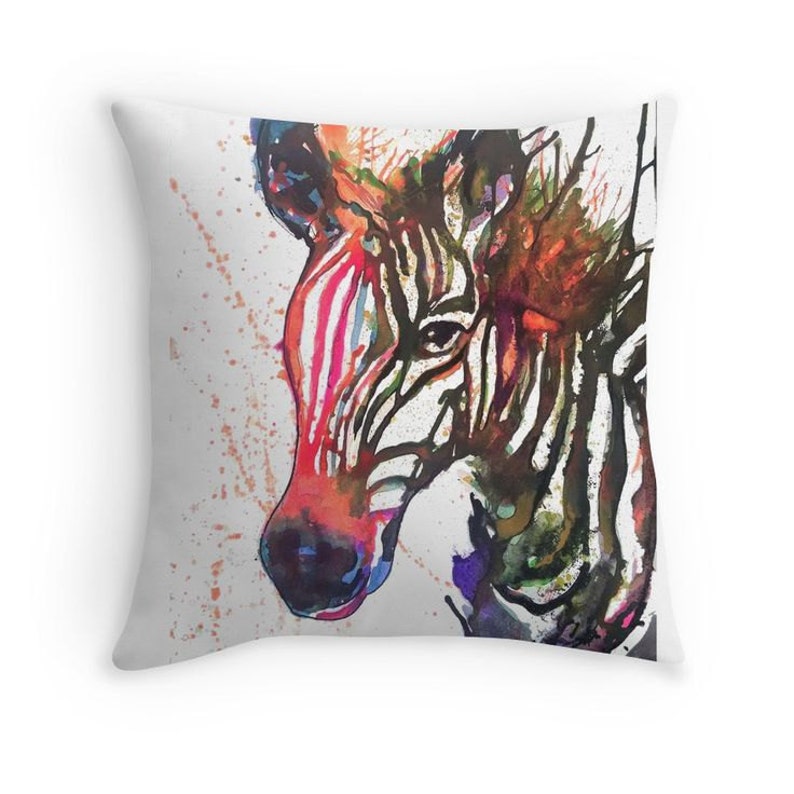 Zebra pillow zebra stripes zebra throw cushion gifs for teens gifts for girls zebra pillow cover accent pillows sofa cushions image 1