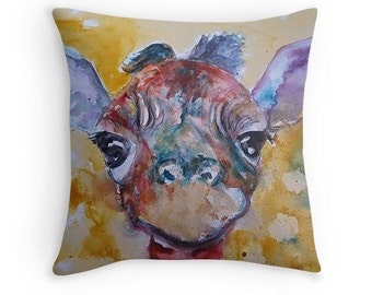 Giraffe Cushion Giraffe Gifts Giraffe nursery Nursery Decor Animal Art Novelty Pillow Throw Cushion Home Decor christmas accent pillows