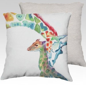 Giraffe Pillow Giraffe Gift Nursery kids room pillow dorm room pillows home decor Giraffe Gift Giraffe Baby Art Giraffe Baby Gift Cushion image 2