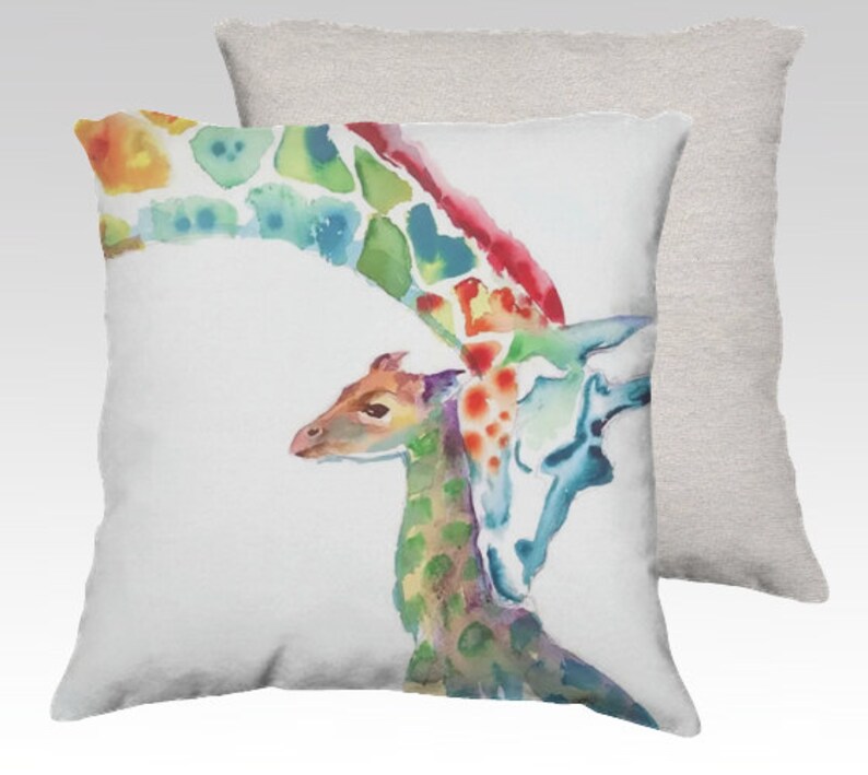 Giraffe Pillow Giraffe Gift Nursery kids room pillow dorm room pillows home decor Giraffe Gift Giraffe Baby Art Giraffe Baby Gift Cushion image 2