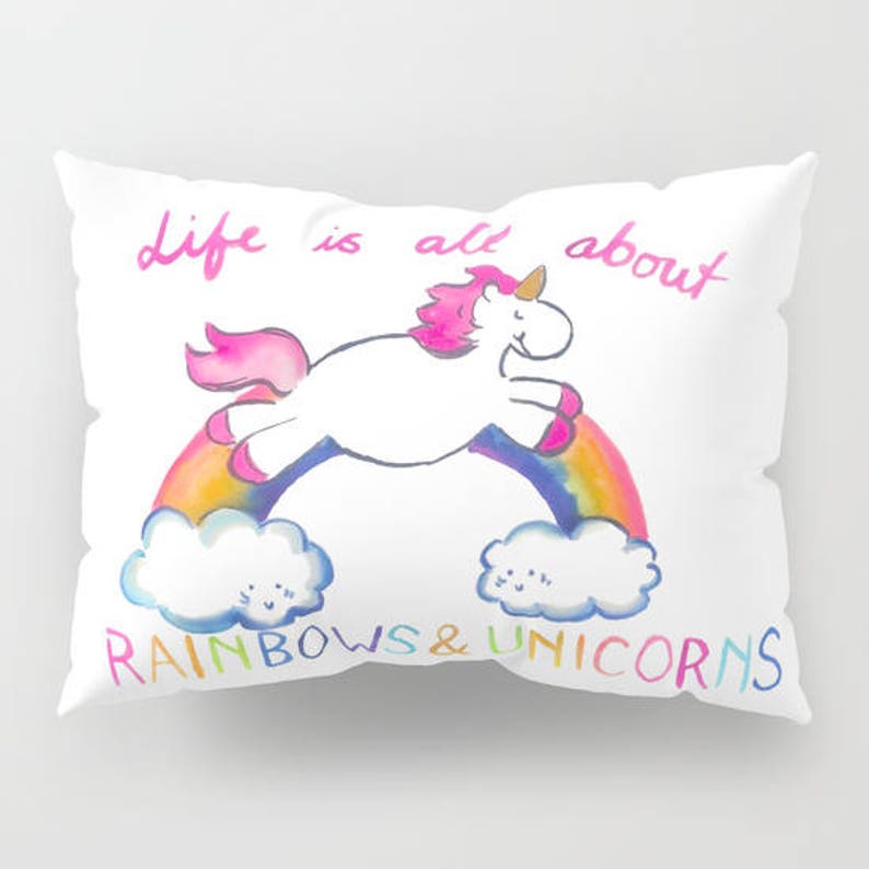 Unicorn Pillow Sham Unicorn bedding unicorn pillow kawaii Etsy