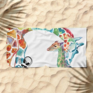 Giraffe Beach Towel Towels for Pool Towels for the beach Home & Living Bathroom Beach Towels Beach Towel Pool Towel Beach life 74 x 37&quot;